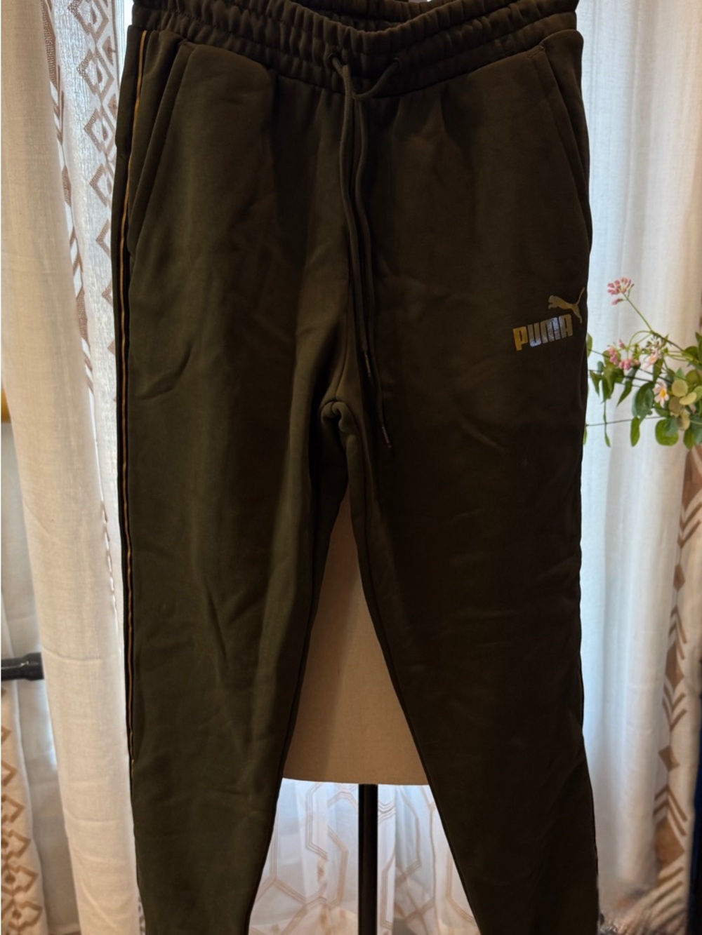 Puma Olive Green Men's Jogger Sweatpants